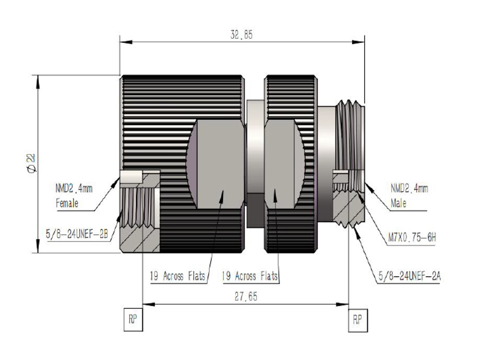 LT-NMD2.4FNMD2.4M, Коаксиальный переходник NMD (2.4 мм / 2.4 мм)