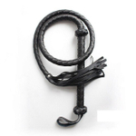 Плеть черная из искусственной кожи с длинной рукоятью (Цвет: черный)