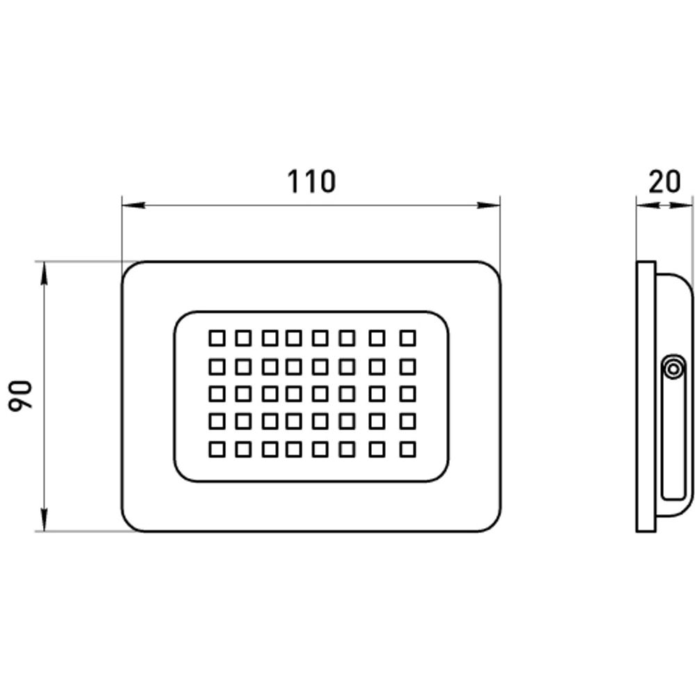 Прожектор светодиодный уличный ЭРА LPR-023-0-30K-030 30Вт 3000K 2400Лм IP65