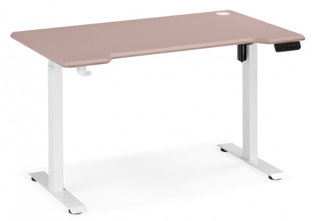 Компьютерный стол Woodville Маркос 140х80 розовый, белый, ножки белые