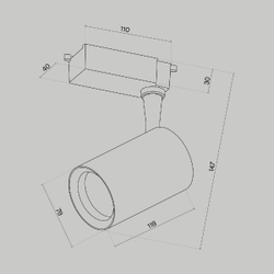 Трековый светильник Maytoni Technical TR003-1-10W4K-W-W