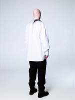 Рубашка "Смородина" с окрашиванием. Бело-черная