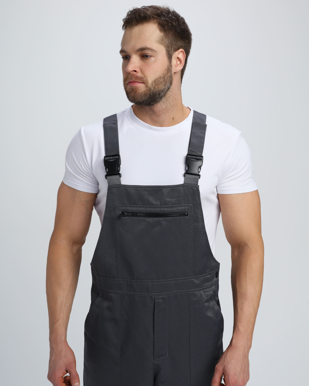 Костюм Нейч-2 СОП с капюшоном (тк.Смесовая,210) п/к, т.серый/св.серый