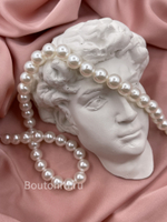 Жемчуг белый на нити