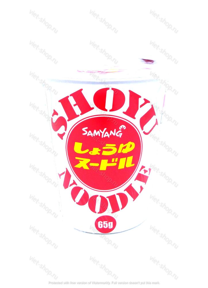 Лапша SHOYU NOODLE Samyang, со вкусом соевого соуса в стакане, 65 гр.