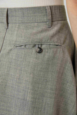 Юбка макси из светло-серой шерсти