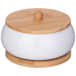 БАНКА С ДЕРЕВ. КРЫШКОЙ LEFARD "NATIVE" 11,5*8 СМ НА ДЕРЕВ. ПОДСТАВКЕ (КОР=36ШТ.)