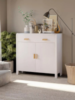 Комод Мадейра из массива сосны с дубовыми ручками, белый