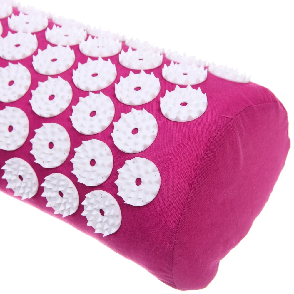 Акупунктурный набор (коврик игольчатый 64х40х2 см и валик 37х15х10 см в сумочке), розовый