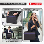 Сумка портфель BRAUBERG PRACTICAL с отделением для ноутбука 15 6" Blue line черная 29х40х7 см