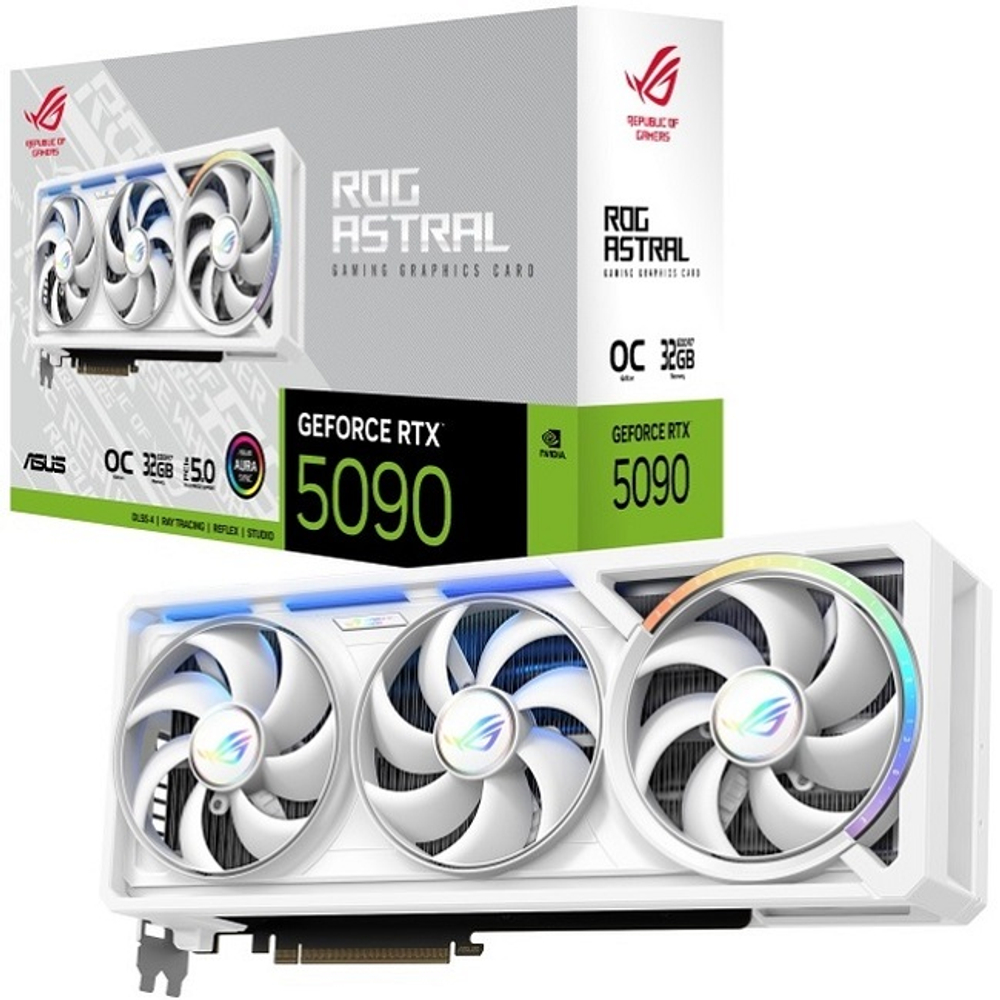 Видеокарта ASUS GeForce RTX 5090 ROG ASTRAL GAMING OC White 32GB (ROG-ASTRAL-RTX5090-O32G-GAMING-WHITE)