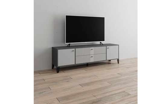 Тумба-ТВ ПАРУС-10 графит / светло-серый