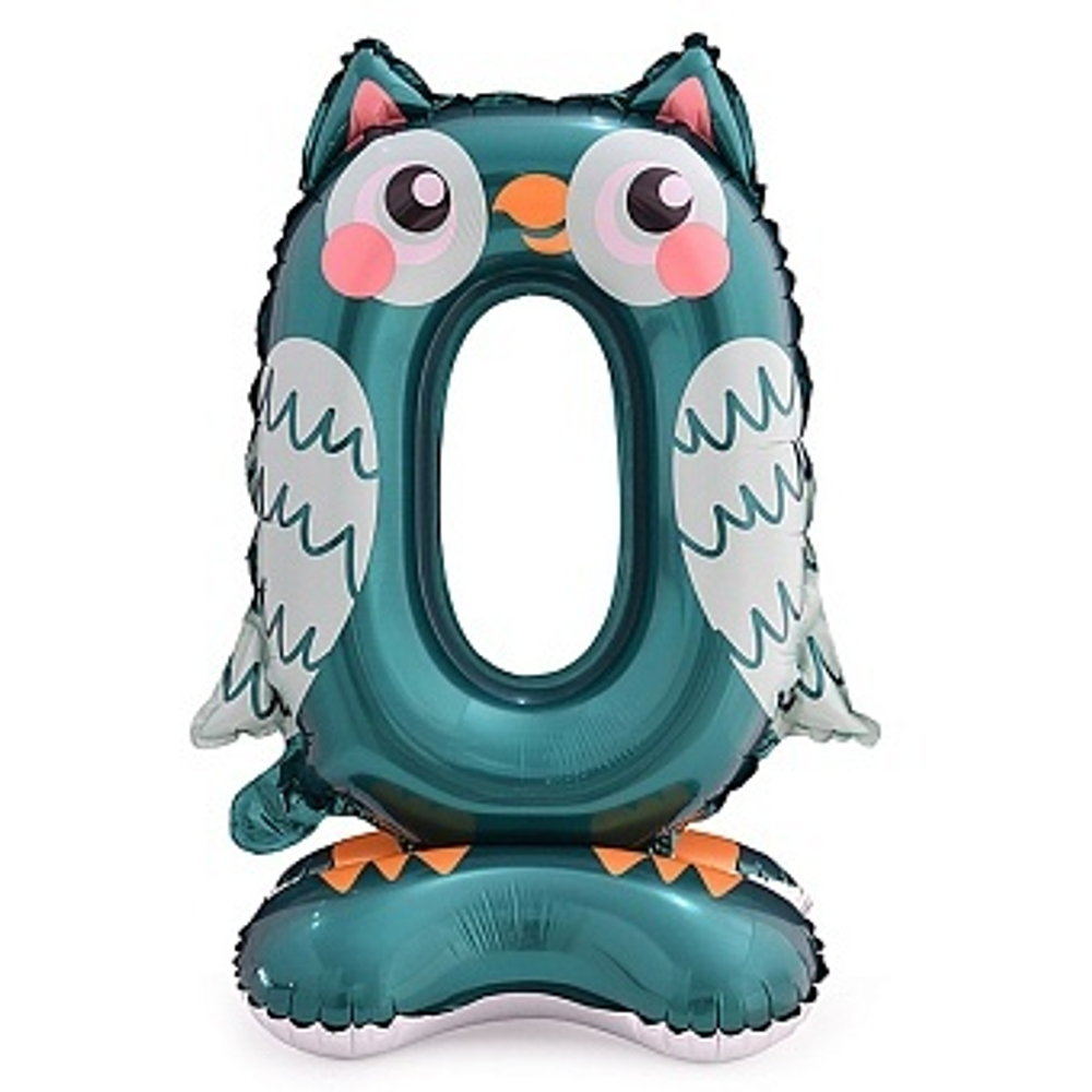 К Цифра 0 Зверята Сова на подставке 23''/58 см.