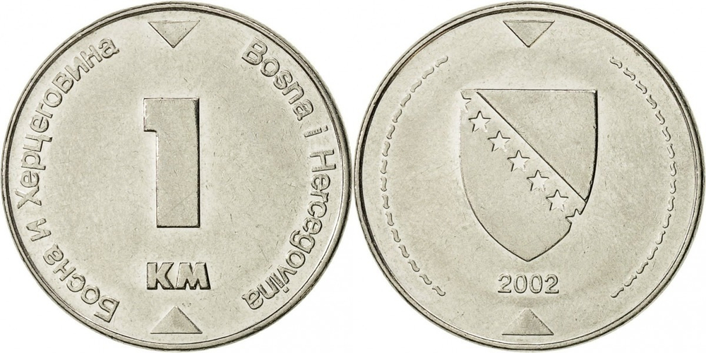 Босния и Герцеговина 1 марка, 2000-2021 Герб XF