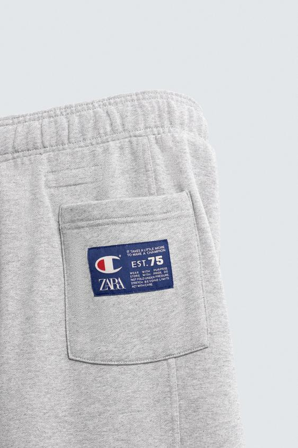 ZARA X CHAMPION ® БРЮКИ-ДЖОГГЕРЫ WIDE FIT, СЕРЫЙ МЕЛАНЖ