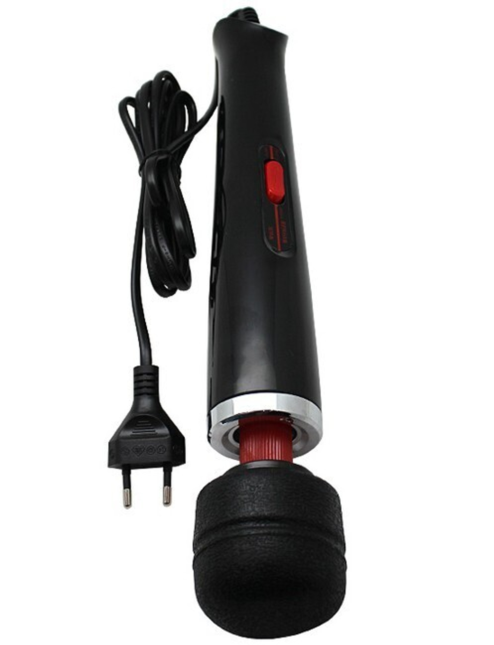 Супер-вибромассажер для принудительного оргазма из серии BDSM (2 скорости) чёрный (Цвет: черный)