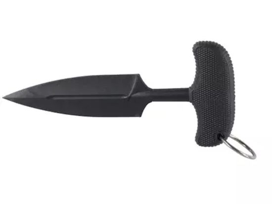 Тренировочный нож-тычок"FGX PUSH BLADE I"материал черный пластик,кольцо