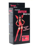 Страпон полый с вибрацией , Domina (Цвет: телесный, черный)