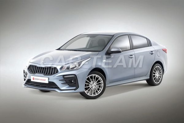Бампер передний на Kia Rio IV 