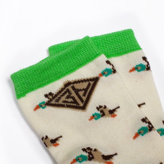 Носки ЗАПОРОЖЕЦ Дичь 86 Бит детские (Белый (Кремовый/Салатовый)