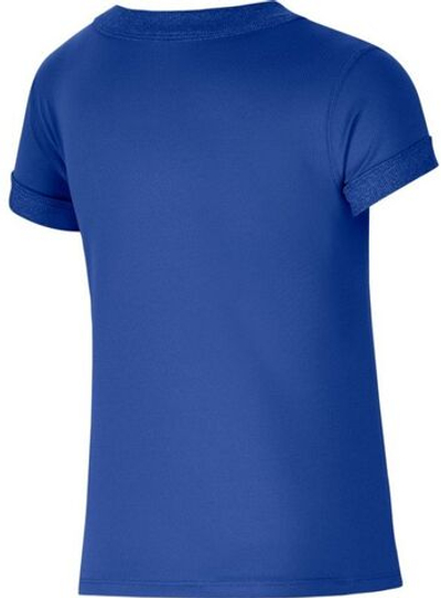 Футболка для девочки теннисная Nike Court G Dry Top SS - game royal/white