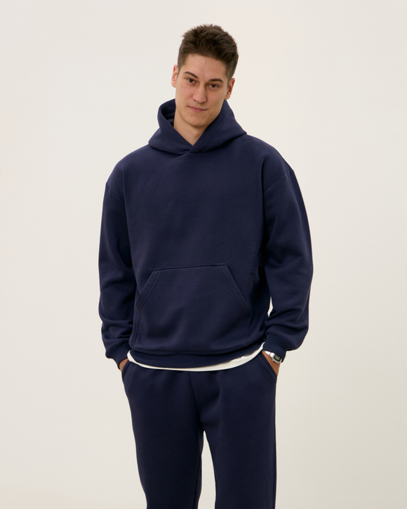 Худи с начесом MAN, синее