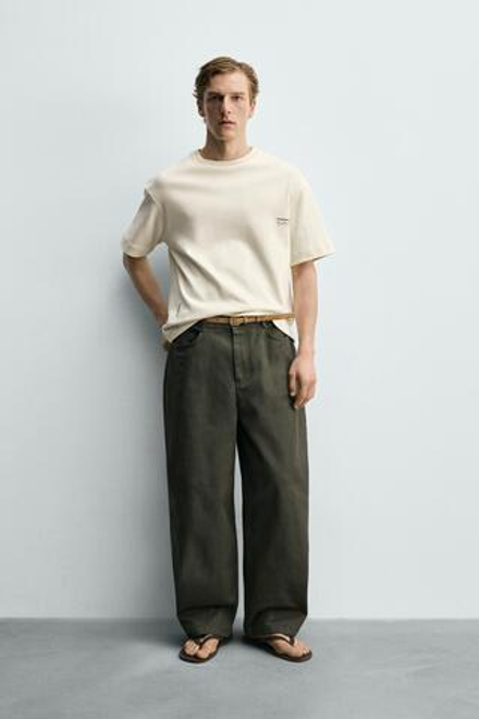 ZARA ТОЛСТОВКА ИЗ ИНТЕРЛОКА С ФОТОПРИНТОМ, БЕЖЕВЫЙ