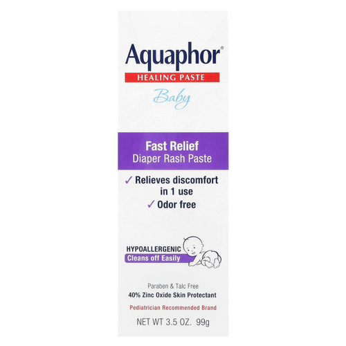 Aquaphor, лечебная мазь для детей, быстрое устранение опрелостей от подгузников, 99 г (3,5 унции)