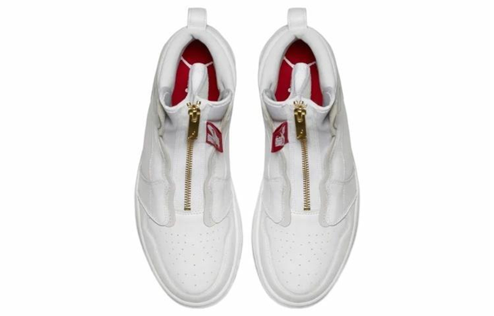 Кроссовки Jordan Air Jordan 1 Retro High Zip White (Женская размерная сетка)