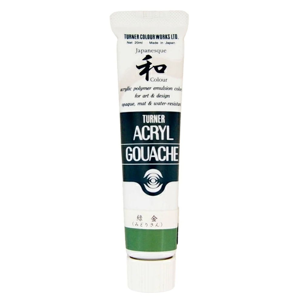 Акриловая гуашь Turner 20 мл. Japanesque Green Gold