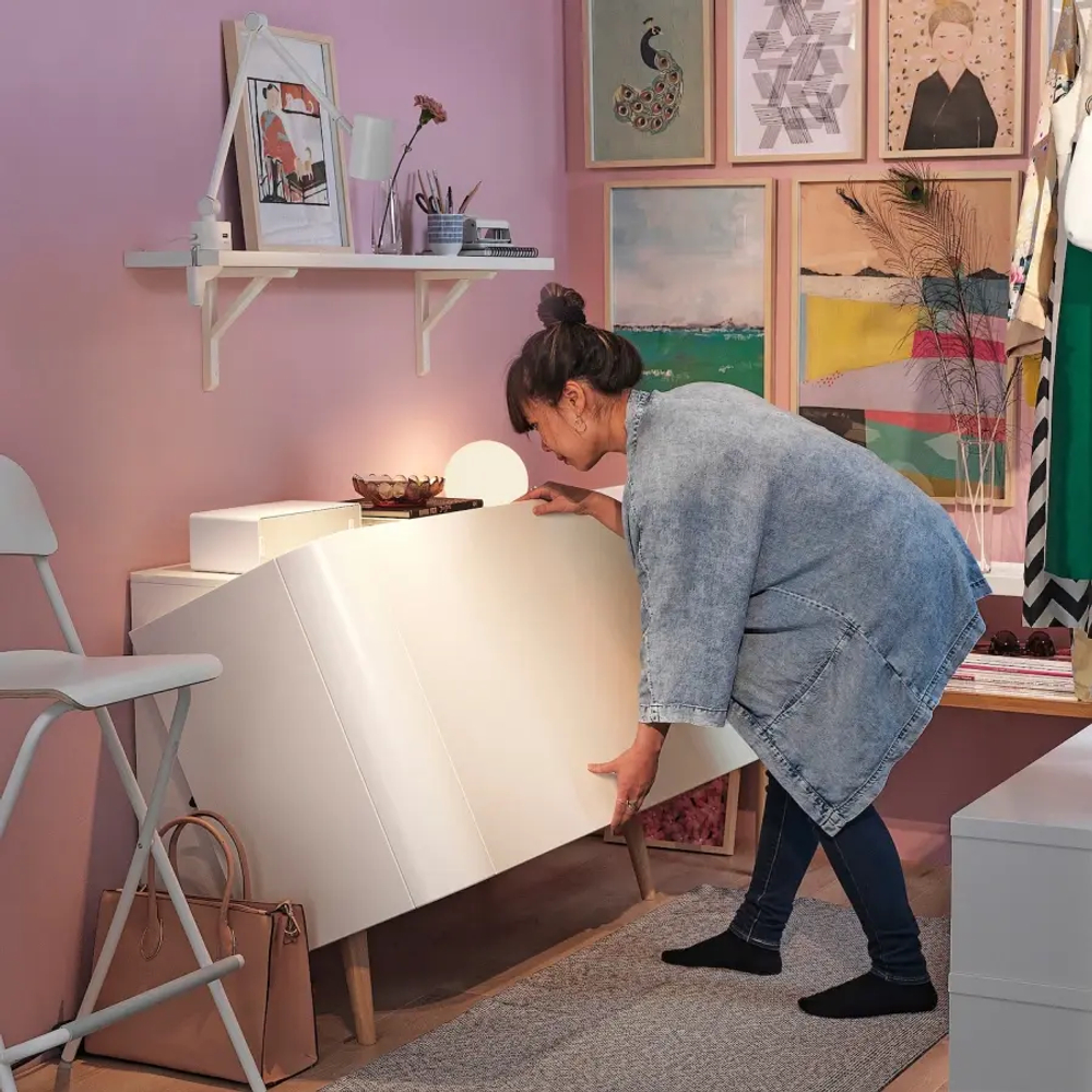 Комод/стол письменный - IKEA FÄLLSKÄR/FALLSKAR/ФАЛЛСКАР ИКЕА, белый