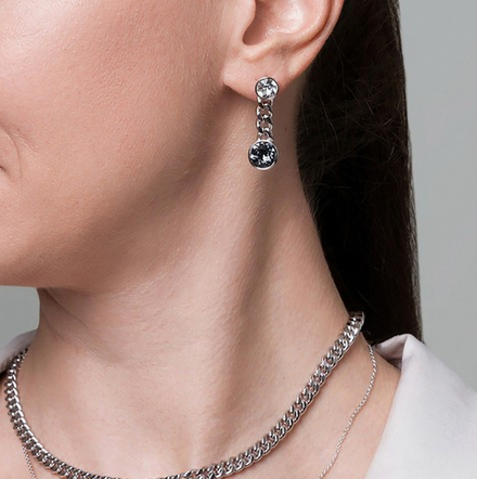 Серьги Fiore Luna Silver Night A2401SW-E01.3 BW/S