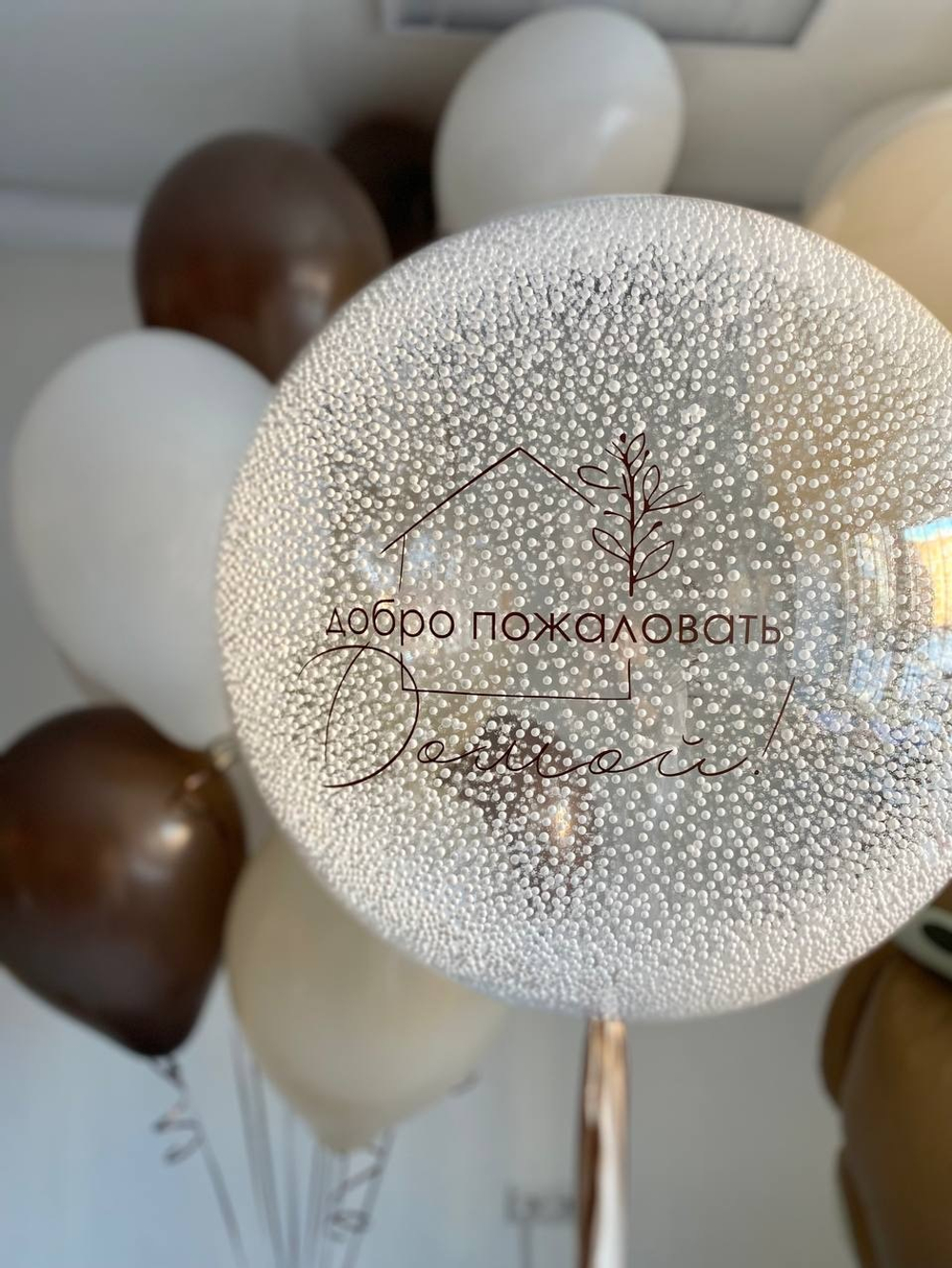 Стильные воздушные шары на выписку №2185