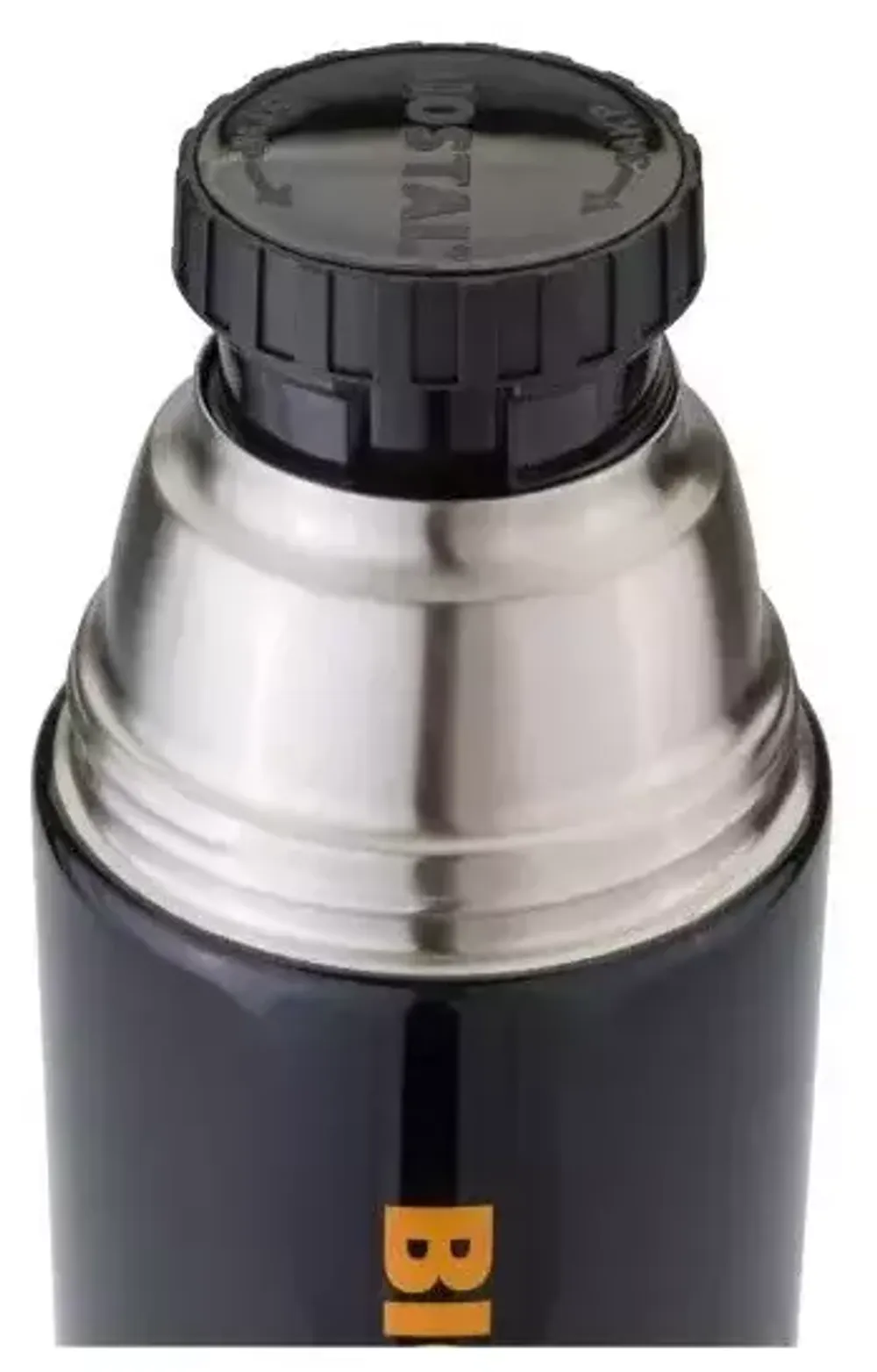 Термос "Биосталь-СПОРТ" с узкой горловиной, цв. черный, 1,0 л