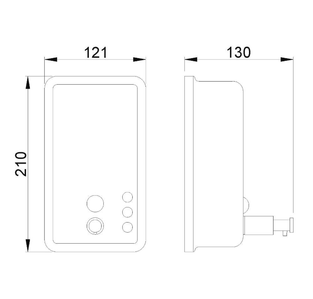 Диспенсер для мыла с кнопкой 1200 мл. нерж. сталь INOX 03001.W белый