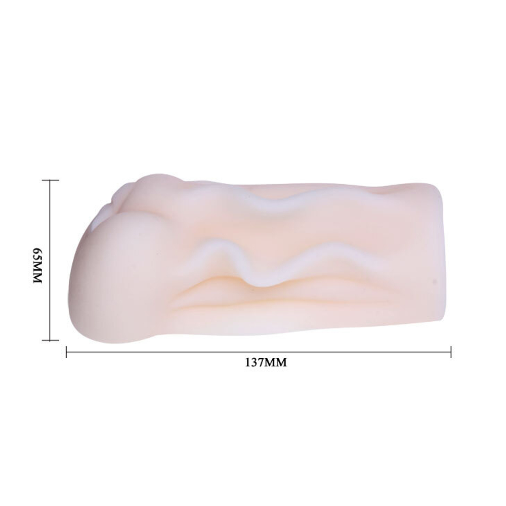 Мастурбатор с рифленым рельефом (Цвет: телесный)