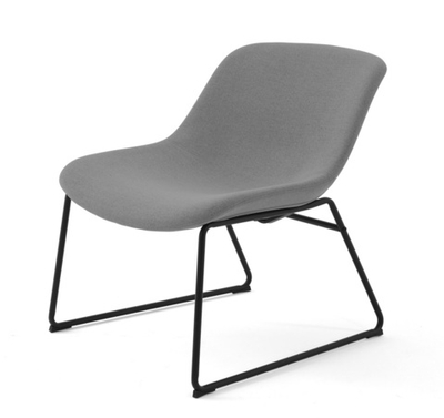 CAPRI L Кресло посетит/салазки СЕРЫЙ/ЧЕРНЫЙ