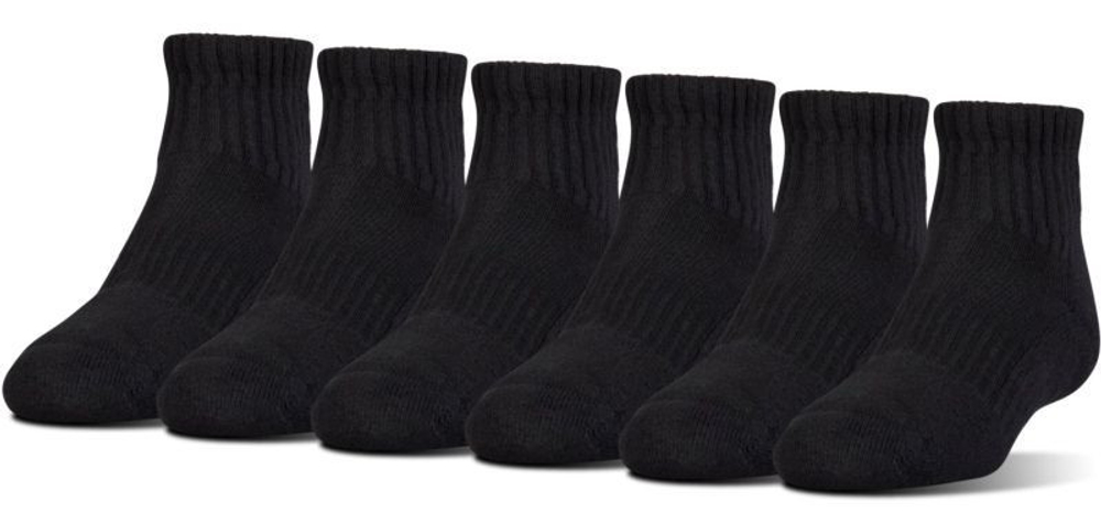 Теннисные носки Under Armour Charged Cotton 2 Quarter Jr 6P - черный
