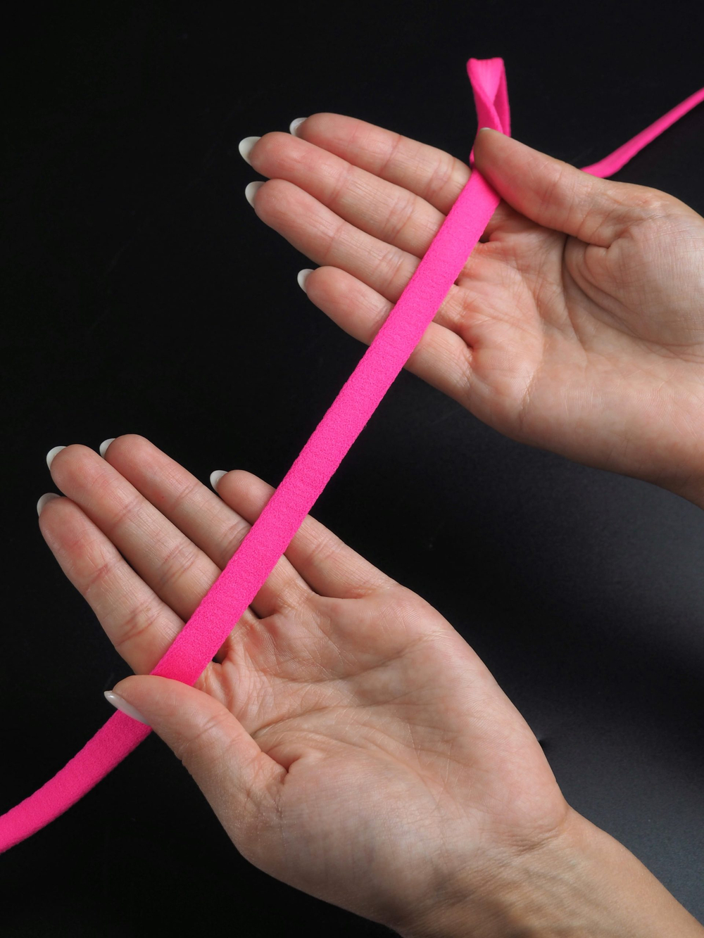 Туннельная лента ярко-розовая неоновая бесшовная малоэластичная ширина 10 мм