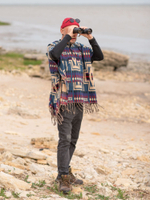 Пончо теплое с орнаментом Навахо