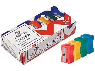 Точилка 1 отверстие "Attomex" цвет ассорти