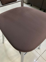 Стул Марсель каркас хром основание велюр шоколад