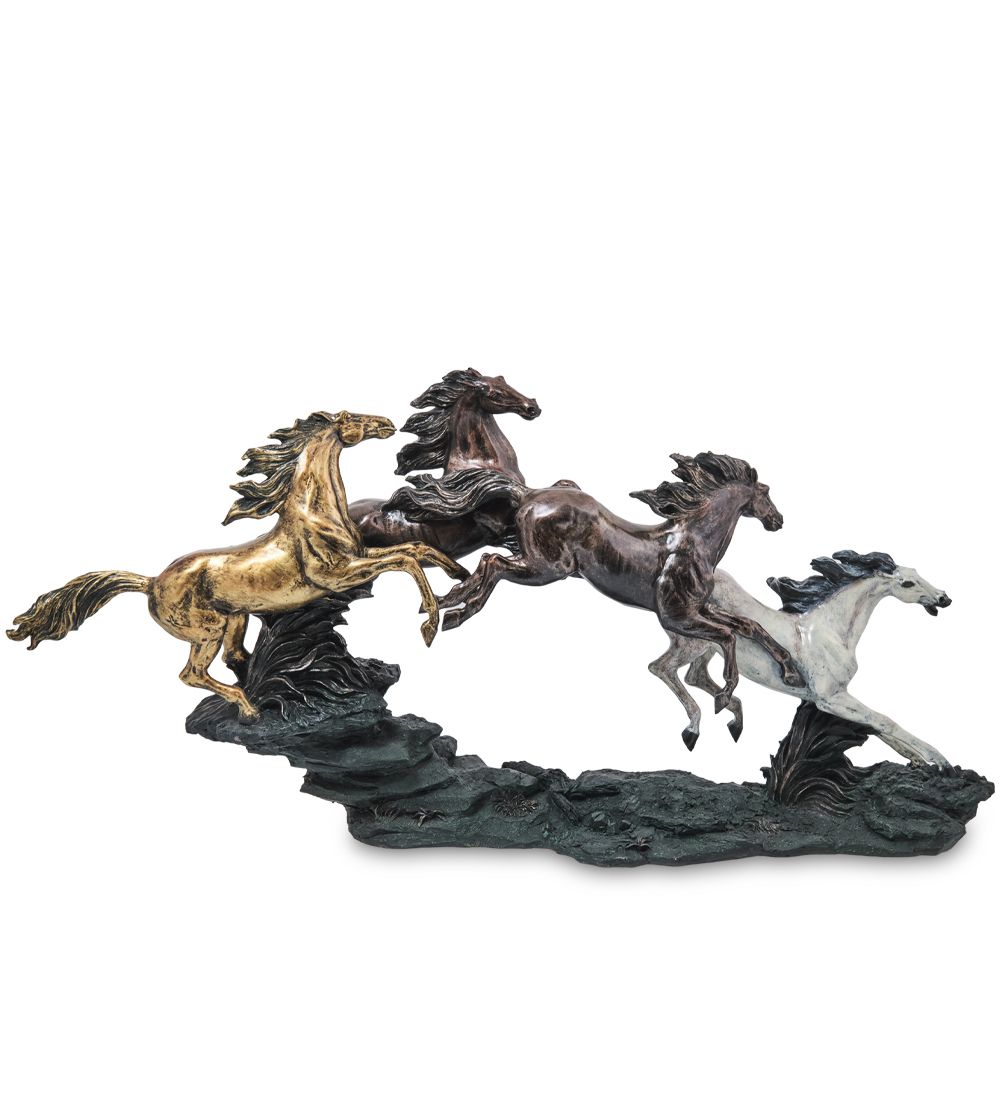 Veronese WS-1466 Статуэтка «Бегущие лошади»
