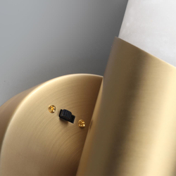 6672/12WL L-VISION ODL24 199 Настенный светильник латунь/металл/алебастр IP20 LED 12W 540Лм 3000K/4000K MARBELLA