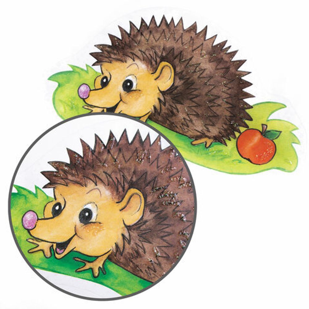 Украшение для окон и стекла ЗОЛОТАЯ СКАЗКА "Забавные зверюшки 3", 25,8х33,5 см, ПВХ, 591237