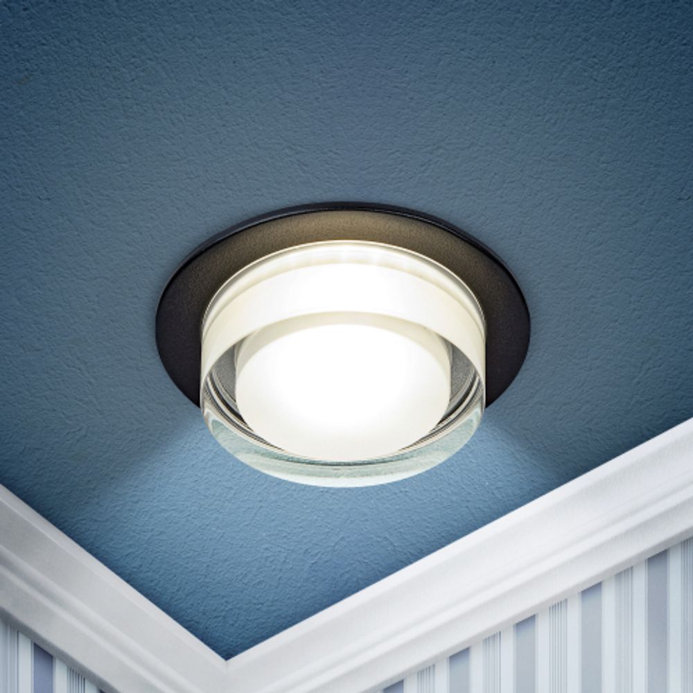 Встраиваемый светильник декоративный ЭРА DK107 BK MR16 GU5.3 черный