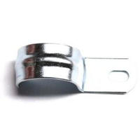 Держатель оцинкованный односторонний, д.25мм с крепежным отверстием 8,5х6 мм