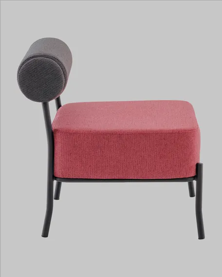 Лаунжж-кресло Roller, тёмно-серое, бордо