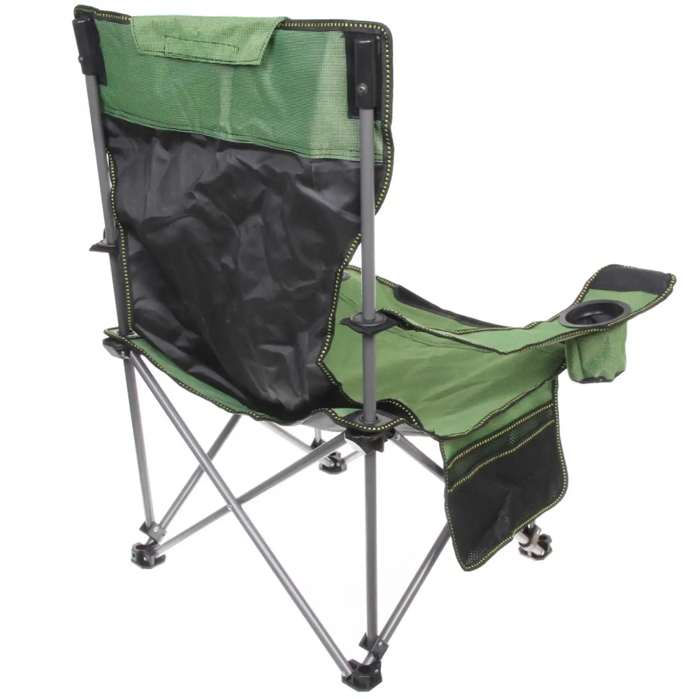 Кресло складное с подлокотниками до 120кг 85*88*53см зеленое