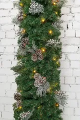 Хвойная арка Санкт-Петербург 240*160 см. с серебряным декором, 260 теплых-белых Led ламп, Литая+ПВХ, ЕлкиТорг (28009)